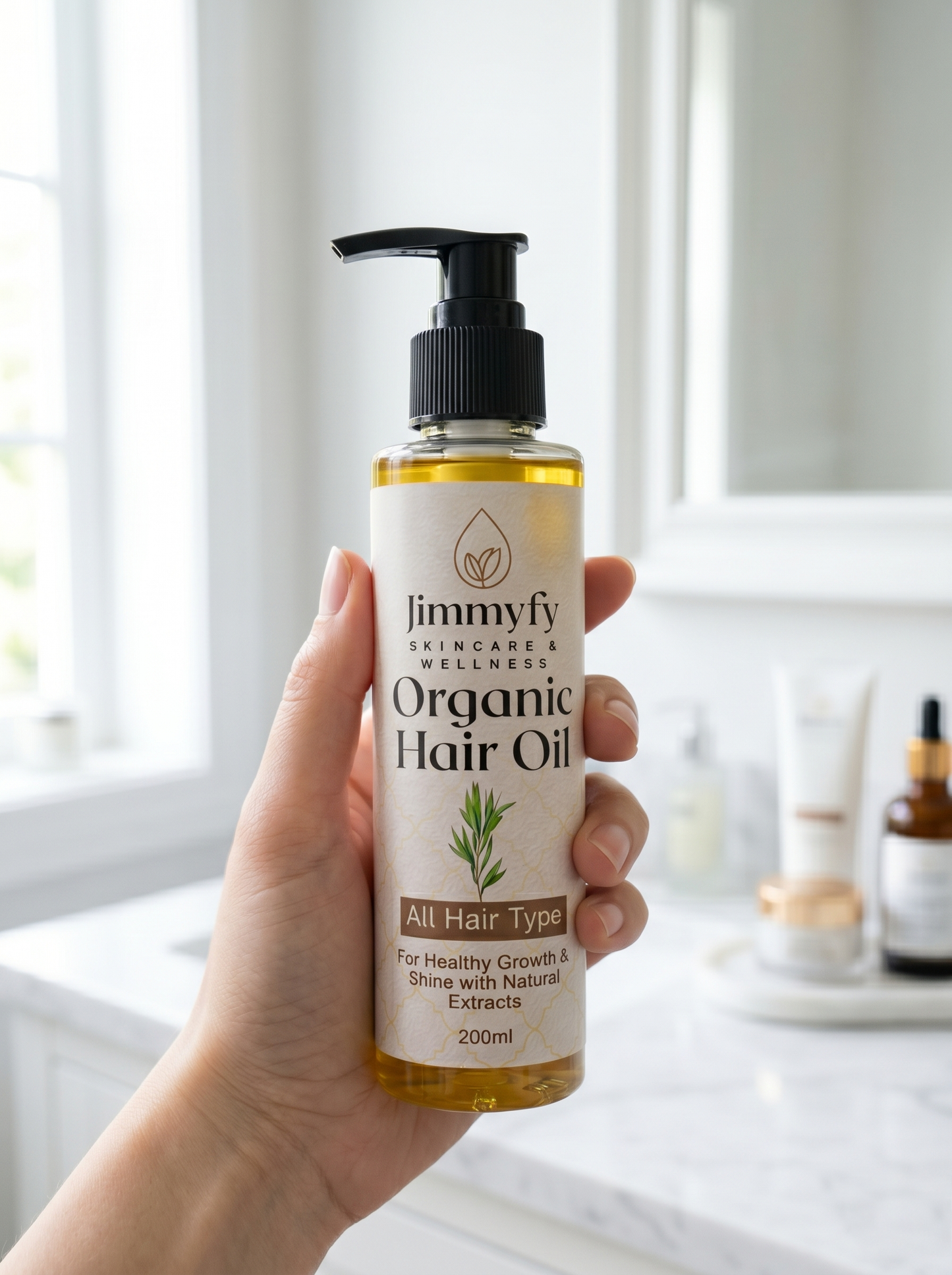 Jimmyfy Organic Hair Oil – Natural Herbal Hair Growth & Nourishing Oil