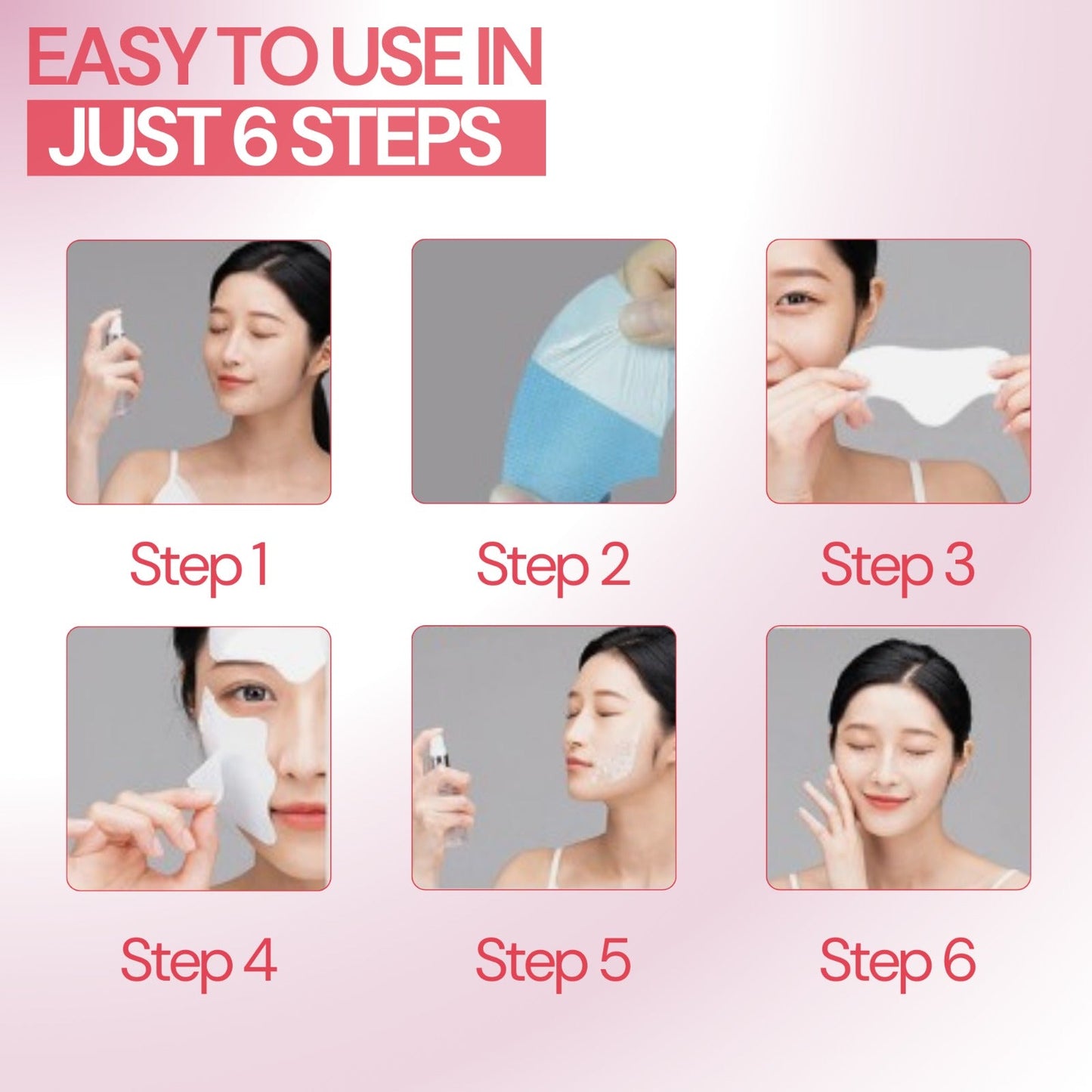 Super Glow Pack - ( 6 Masks + Rose Water)